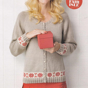 Fairisle Flower Border Cardigan