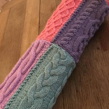 Cable Patchwork Blanket