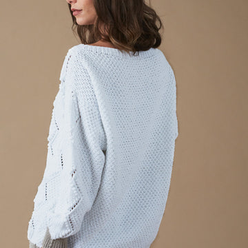 Barra Jumper - Knitting Pattern For Women in Debbie Bliss Cotton DK