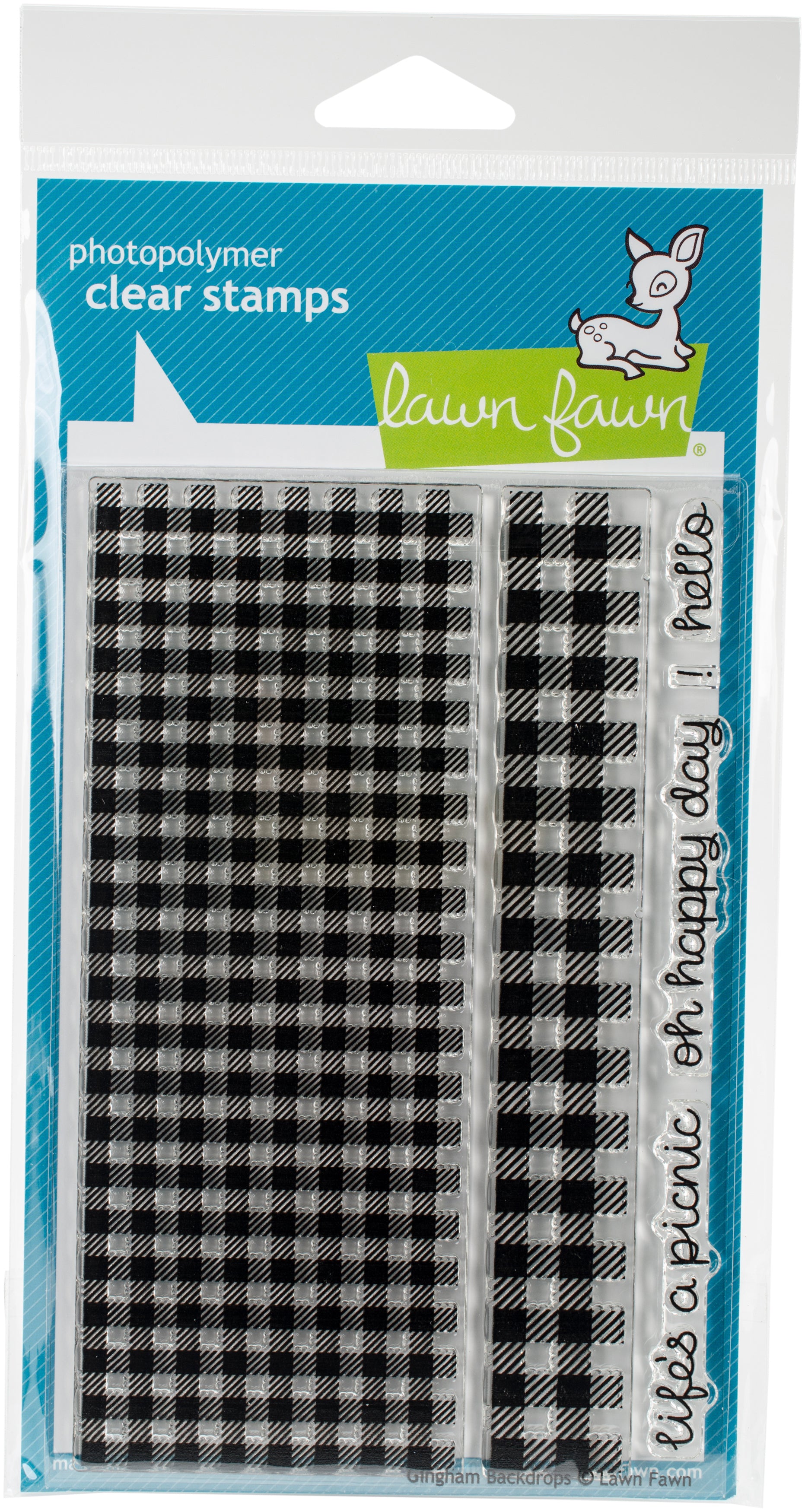 Lawn Fawn Clear Stamps 4"X6" - Gingham Backdrops