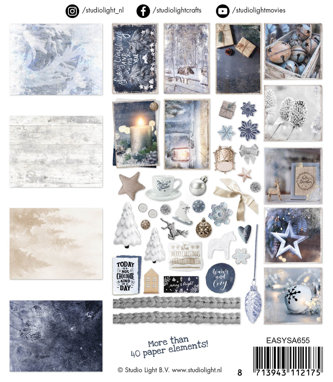 Studio Light Paper Elements Set - #655 Snowy Afternoon