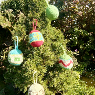 Festive fun baubles and mini stocking