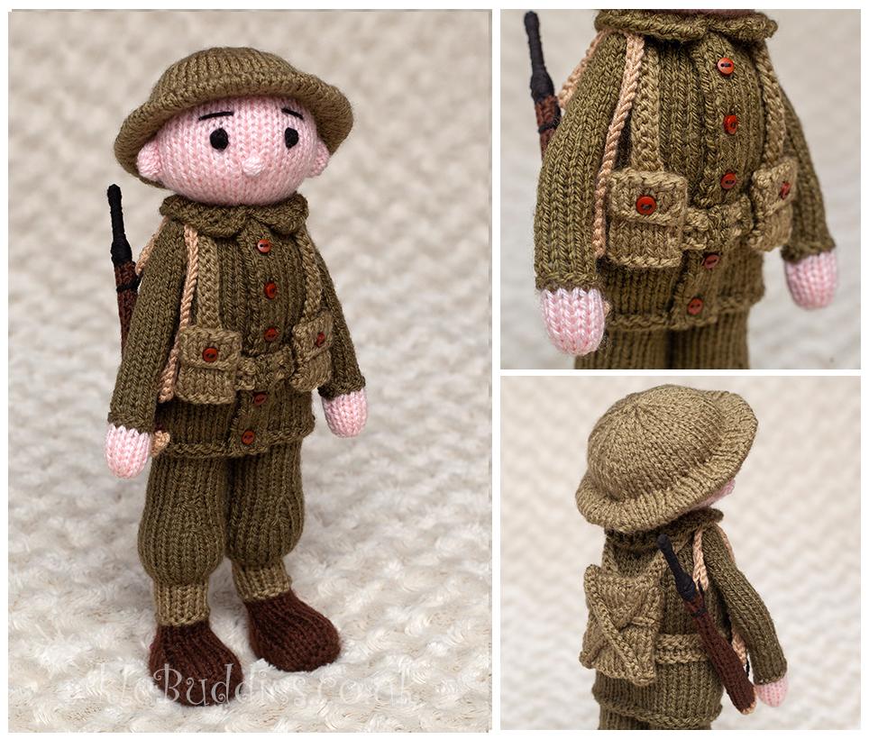 Knitted WWII Soldier