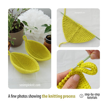 Knitted Leaf Coaster Pattern