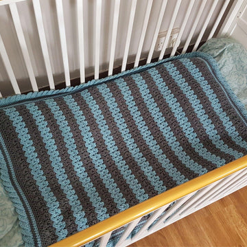 Stripes & Ruffles Baby Blanket