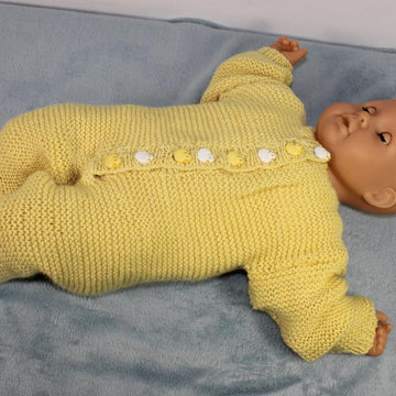 Newborn Baby Garter Stitch Onesie