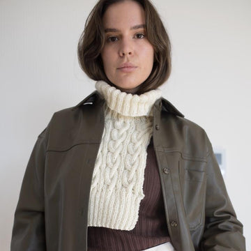 The Izzy Lou Cabled Bib Scarf