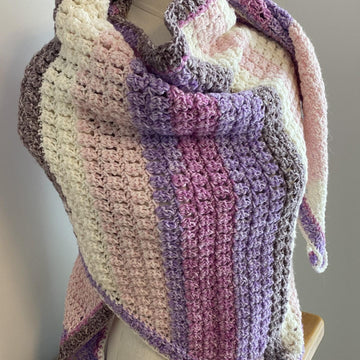 Pebble Beach Side to Side Shawl DK Harvest