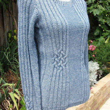 Sweater with Celtic Knot Cabling