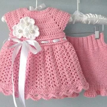 Crocheted Baby Dress Knitting Baby Bloomers