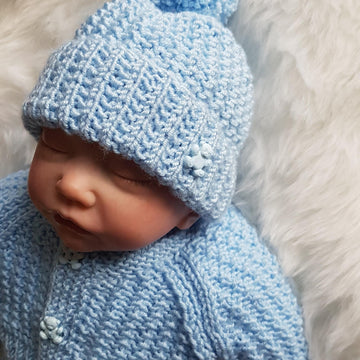 Gwyn Baby Cardigan, Hat & Booties knitting pattern in 2 sizes 0-3mth & 6-12mth