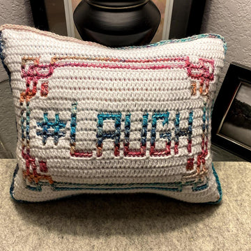 #Laugh Mosaic Pillow No 2