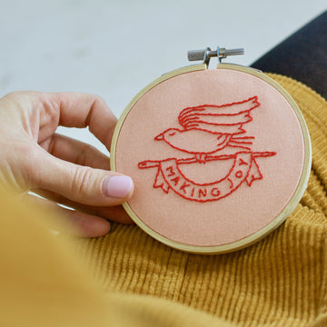 Cotton Clara Making Joy Embroidery Hoops Kit - 11cm