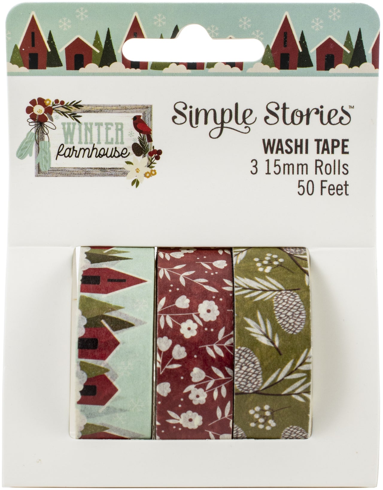 Simple Stories Winter Farmhouse Washi Tape 3/Pkg - 600462