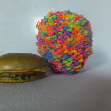 Loom Band Apple Cosy (yes it is knitted)