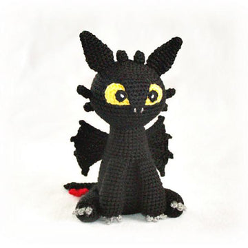 Toothless Night Fury Black Dragon Crochet Pattern