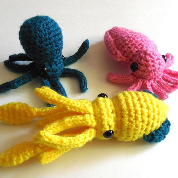 Mini Squid Amigurumi Plush Toy