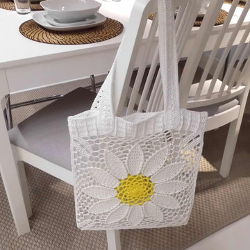 Tasche Shopper Einkaufsnetz Große Blume - dekorativ und vielseitig