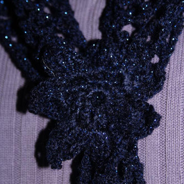 Midnight Sky Scarf and Fingerless Mittens