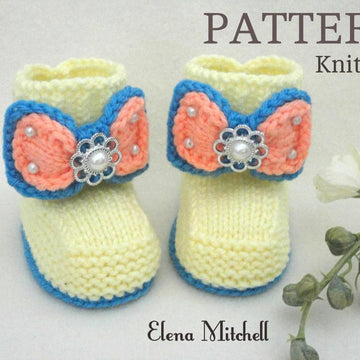 Pattern Knit Booties Lily