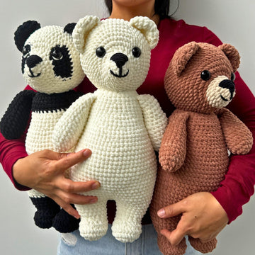 Bear Crochet Bundle: Teddy, Panda, Polar Bear Amigurumi (PDF Pattern)