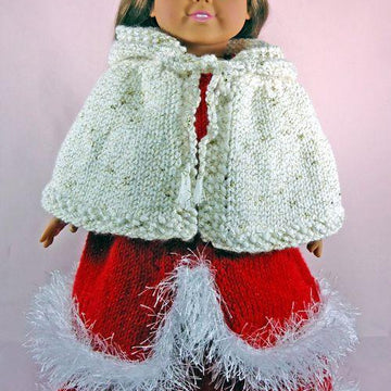 Winter Princess Dress, Knitting Patterns fit American Girl and other 18-Inch Dolls