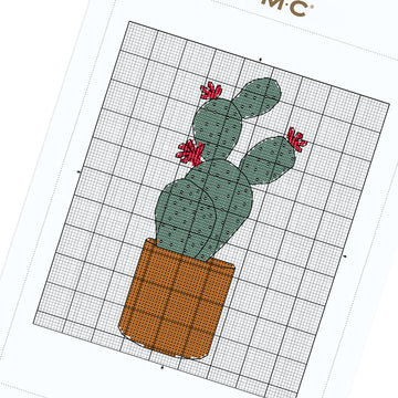 Cactus in DMC - PAT0329 - Downloadable PDF