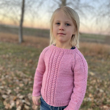 Simple Raglan Cable Sweater