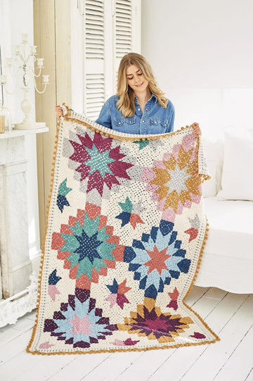 Harvest Blanket in Stylecraft ReCreate DK - 9957 - Downloadable PDF