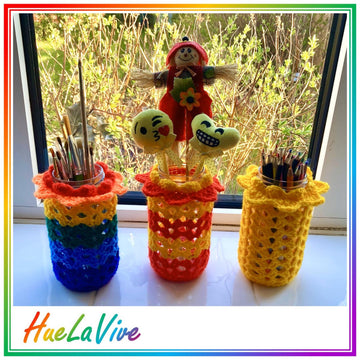Flower top jar cover I by HueLaVive