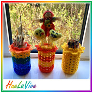 Flower top jar cover I by HueLaVive