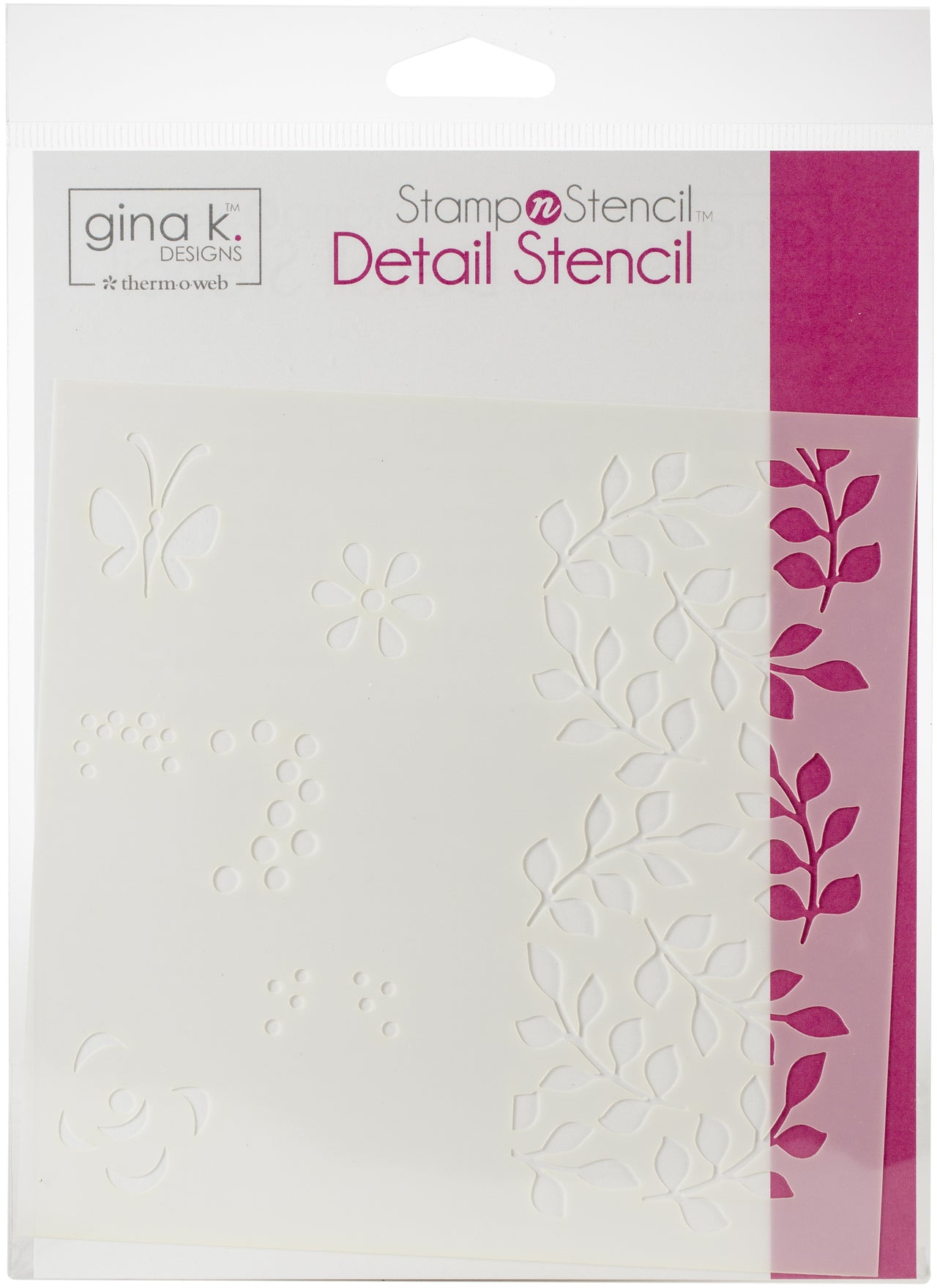 Therm O Web Gina K Designs Stencil 6"X6" - Petals & Wings
