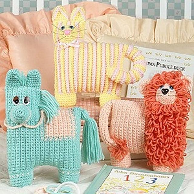 Crochet Pony Musical Crib Pillow