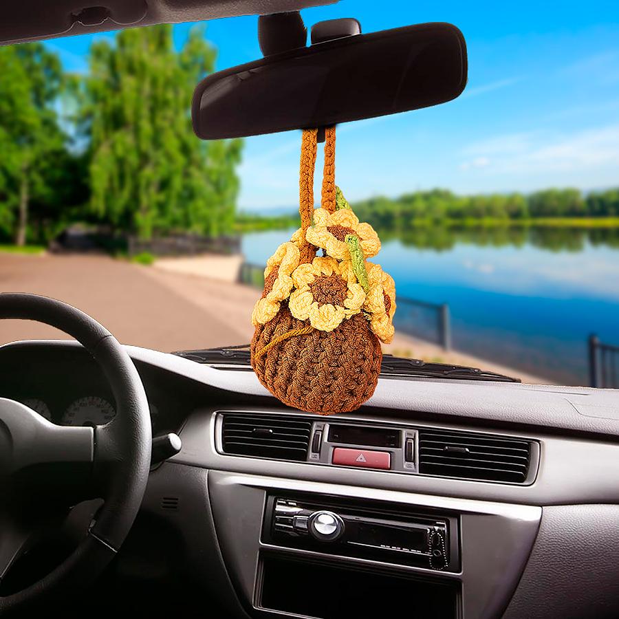 Daisy Basket Car Hanging