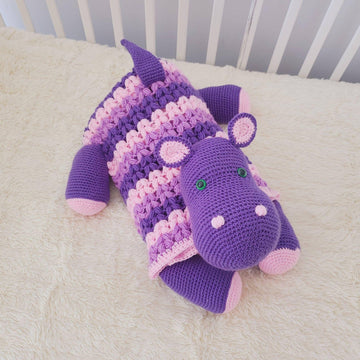 3in1 Safari Hippo Baby Blanket Crochet Pattern