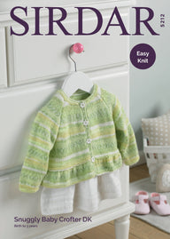 Baby Girl's Cardigan With Peplum in Sirdar Snuggly Crofter DK - 5212 - Downloadable PDF