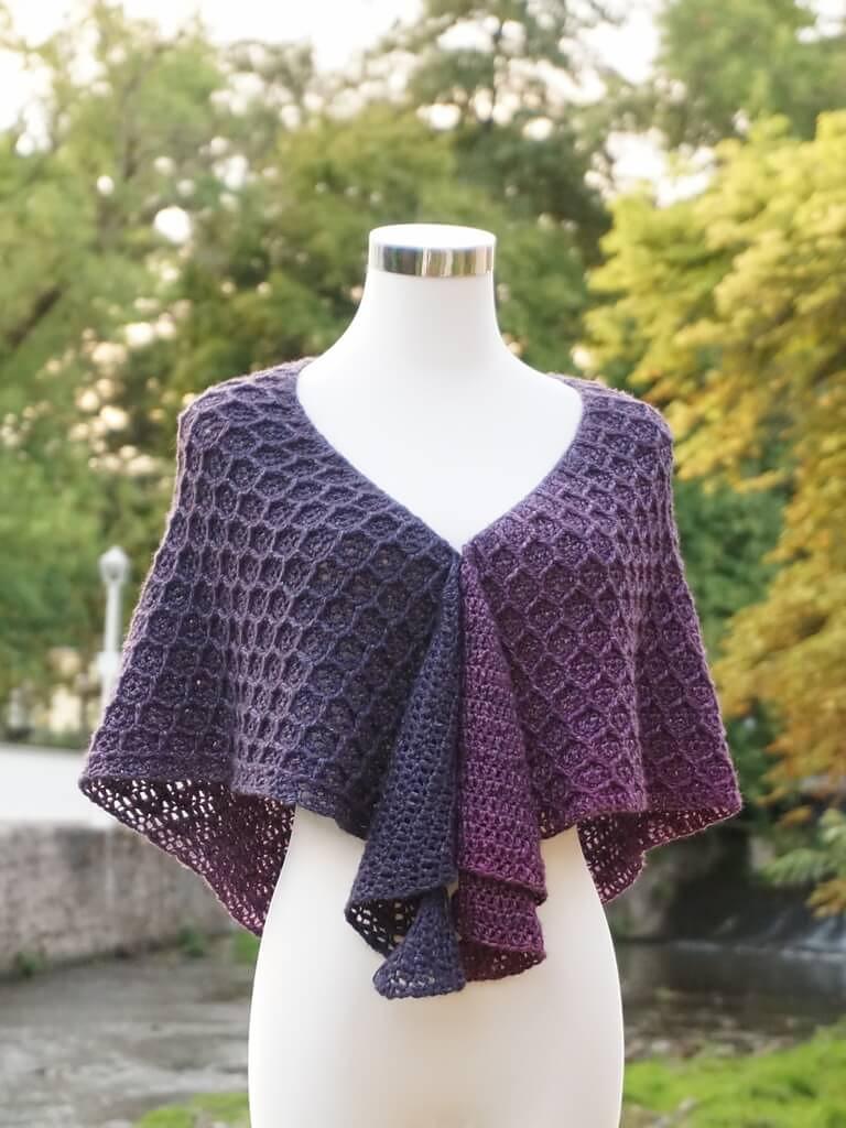Honey Drip shawl