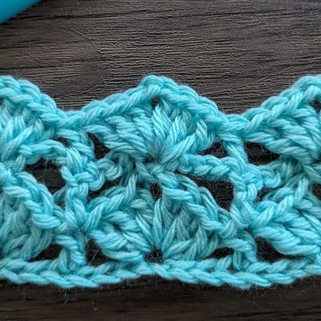 LIGHT AQUA GREEN CROCHET SHELL STITCH TOP