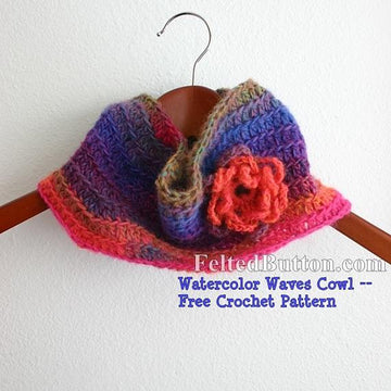 Watercolor Waves Cowl