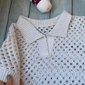 The Polo crochet shirt for woman