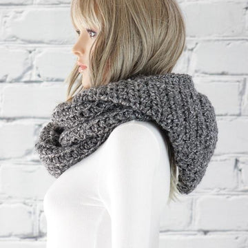 Alexia Crochet Hooded Scarf #800