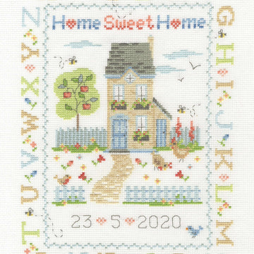 DMC Home Sweet Home Sampler Cross Stitch Kit - 21x28cm