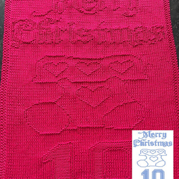 Nr. 459 10. Stocking Merry Christmas guest towel
