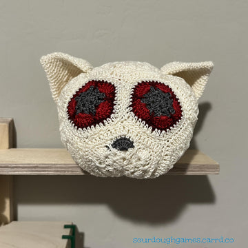 African Flower Cat Skull