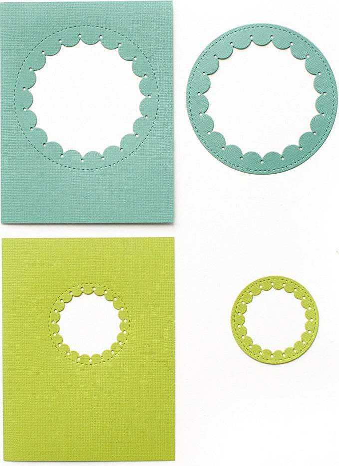 Pinkfresh Studio Essentials Die Set - Inverted Stitched Scallop Circle