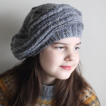 Ava Beret for Aran yarn