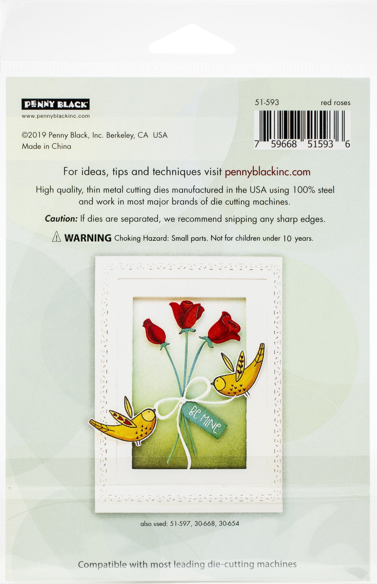 Penny Black Creative Dies - Red Roses 4.3"X2.5"