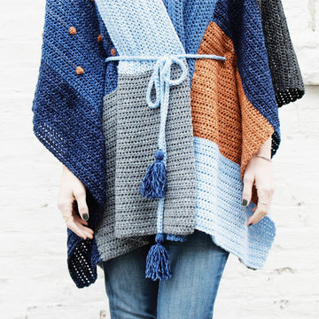 Shades of Indigo Poncho