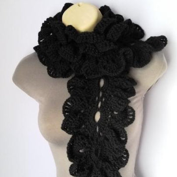 Crochet Ruffle Scarf