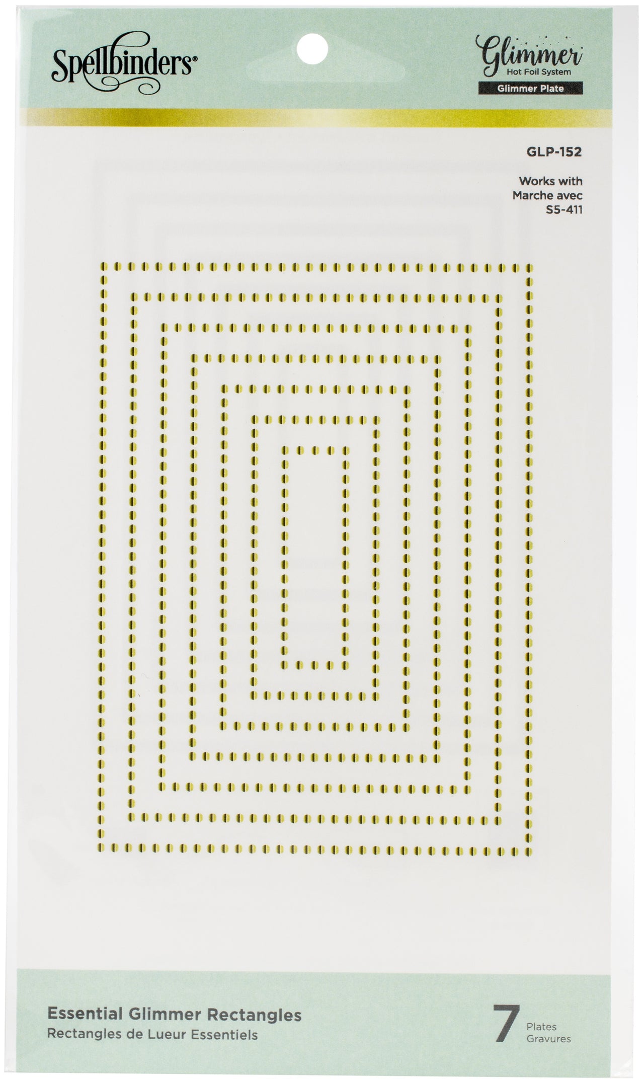 Spellbinders Glimmer Hot Foil Plates - Essential Rectangles